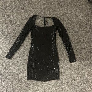 black lucy in the sky sequin dress. worn once